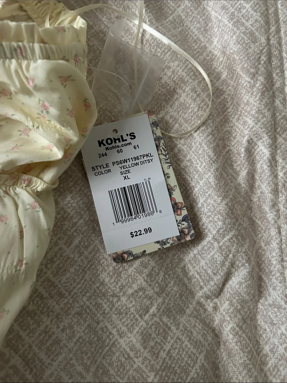 Pink Republic Cream Camisole with Subtle Pink Floral Print